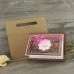 Wooden Invitation Card With Lace Butterfly Bow Wedding Invitation Card With Hand Bag